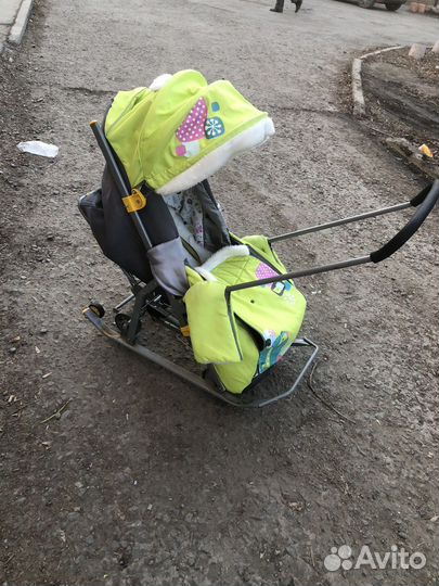 Детские санки коляска ника