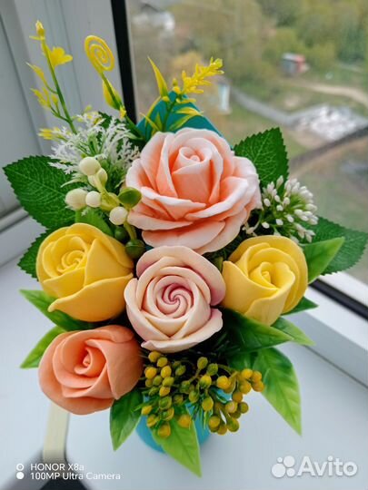 Букет цветов из мыла