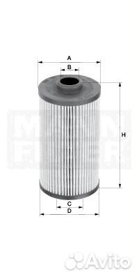 Фильтр масляный mann-filter hu 822/5 x (hu8225x)