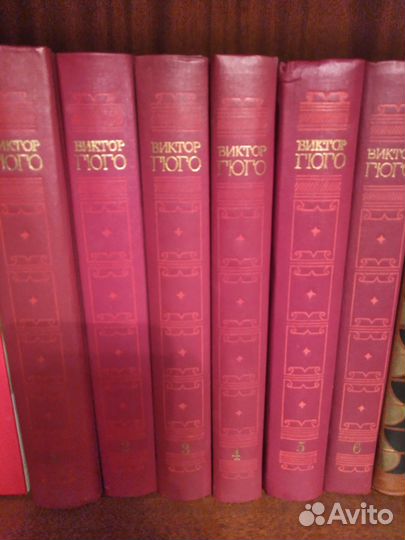 Книги, собрание сочинений Виктор Гюго, в 6 томах