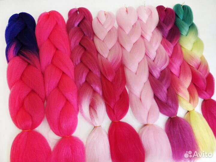 Канекалон розовые оттенки