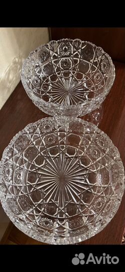 Вазы хрустальные СССР большие 4 шт
