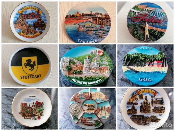 Сувенирные тарелочки-магниты