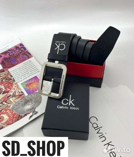 Ремень мужской calvin klein из натуральной кожи