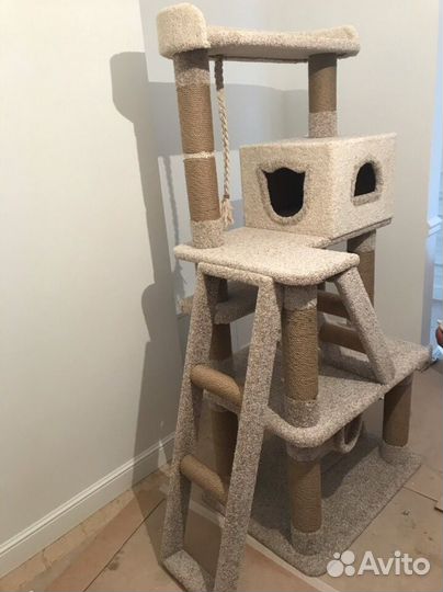 Домики для котиков, когтеточки, игровые комплексы