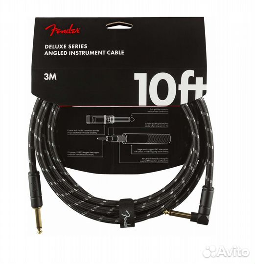 Инструментальный кабель Fender Deluxe 10