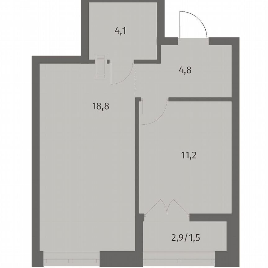 1-к. квартира, 40,5 м², 3/12 эт.