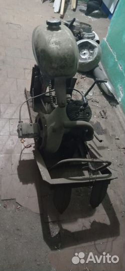 Мотолебедка с тросом для конного плуга