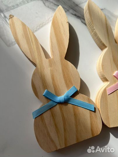 Деревянный зайка для декора, поделок, сувенир