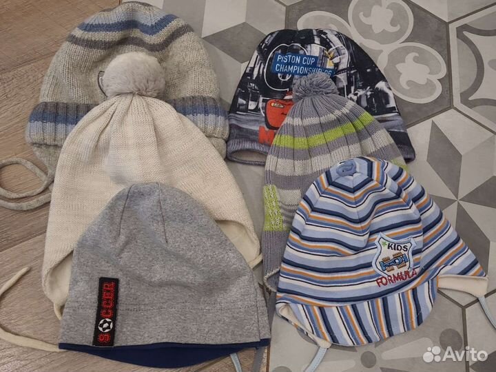 Шапки на мальчика 1,5-3 года 6шт