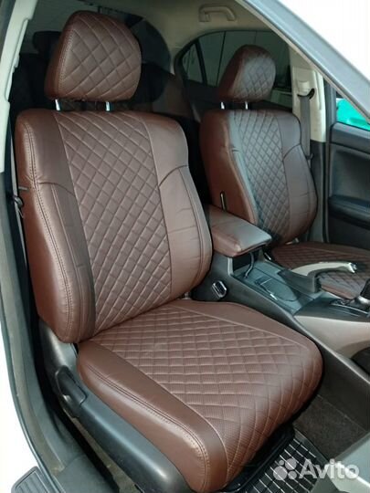 Чехлы Автопилот для honda Accord8 шоколад+ромб