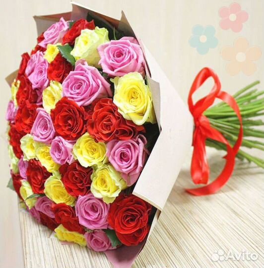 101 Роза цветы доставка 25 51 101 Роза