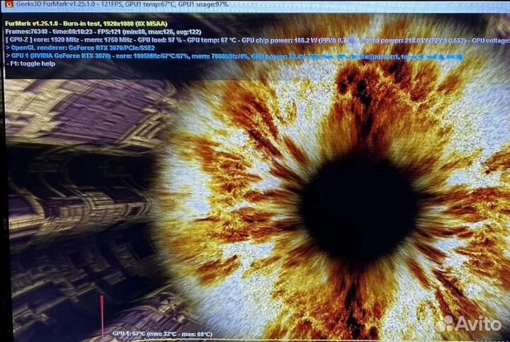 Видеокарта RTX 3070 8Gb Msi Ventus 3X OC