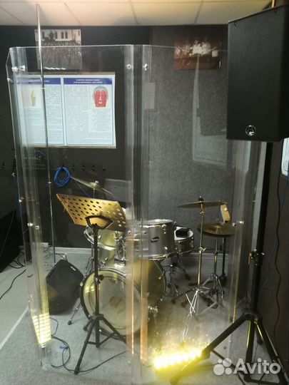 Звукоизоляционный экран для барабанов. Drum shield