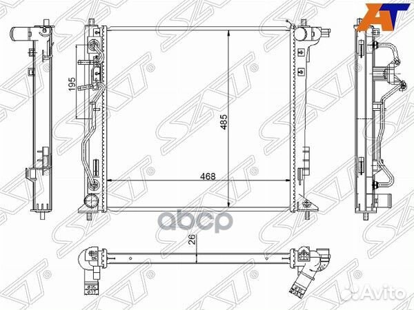 Радиатор hyundai tucson 15/KIA sportage 15- HY