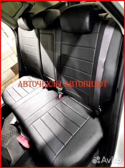 Чехлы Автопилот Kia Seltos из экокожи чёрные Класс