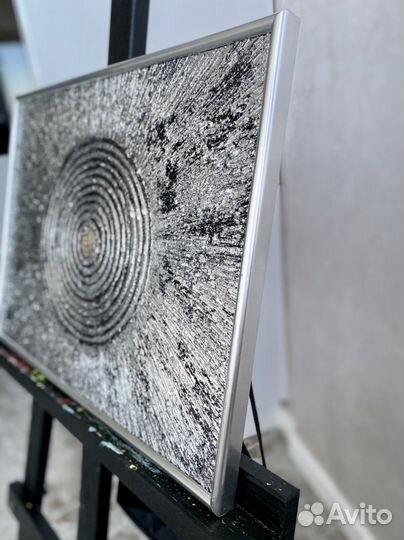 Картина «Притяжение» энергия с серебром