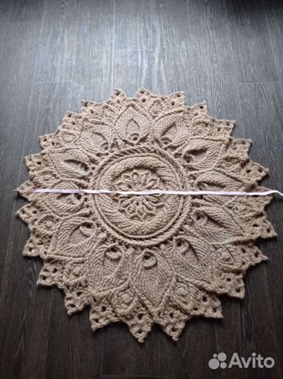 Ковер из джута круглый