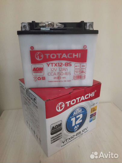 Аккумуляторная батарея totachi 12 а/ч YTX12-BS