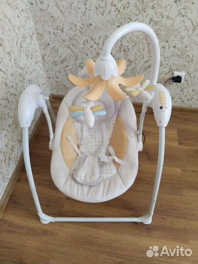 Детские электронные качели шезлонг