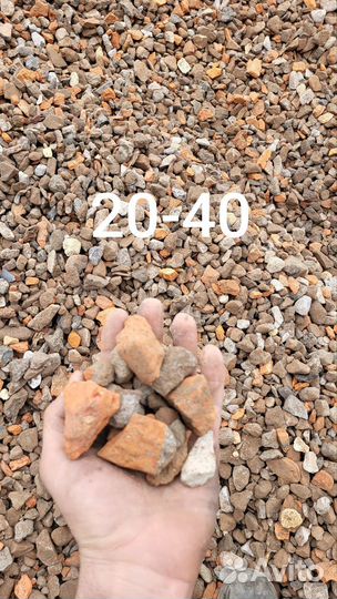 Дробленый кирпич и бетон