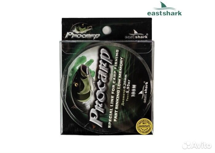 Леска procarp 100 м черно-зеленая 0,16-0,3мм