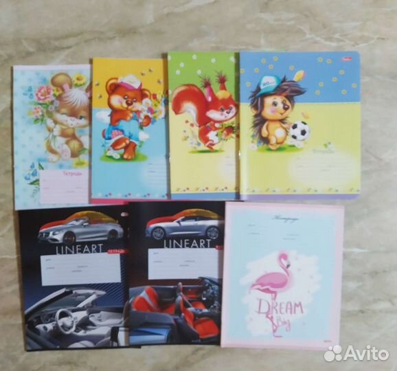 Тетради 12-18 листов клетка крупная клетка