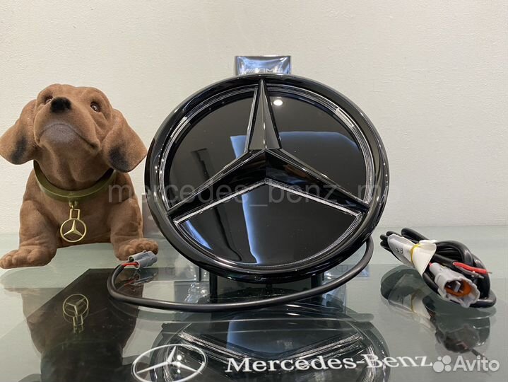 Эмблема с подсветкой звезда Мерседес Бенц