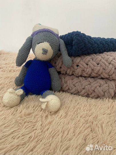 Плед вязаный