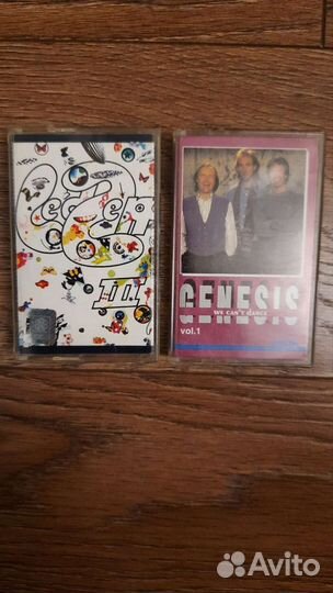 Аудиокассеты Led Zeppelin (лицензия) и Genesis