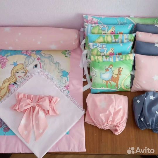 Бортики- комплект в кроватку для малыша - новый