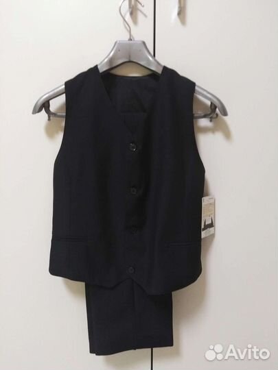 Костюм школьный, темно-синий, размер 140-146