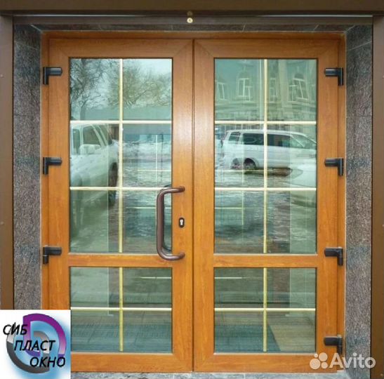 Дверь пвх двухстворчатая