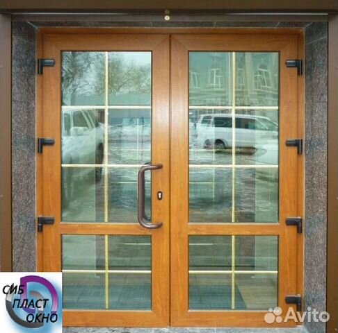 Дверь пвх двухстворчатая