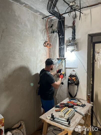 Электрик, перенос розеток, замена проводки