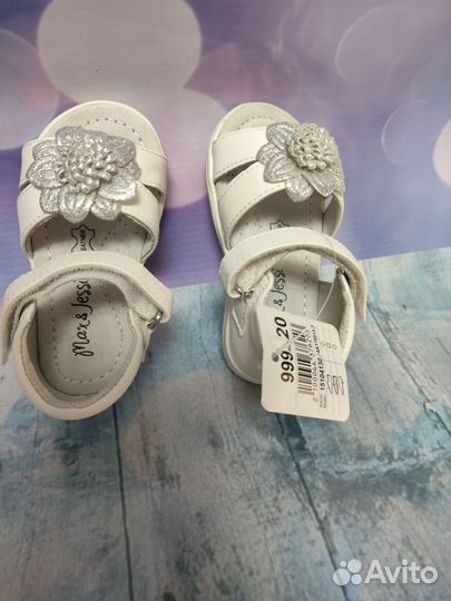 Босоножки для девочки натуральная кожа 20 р новые
