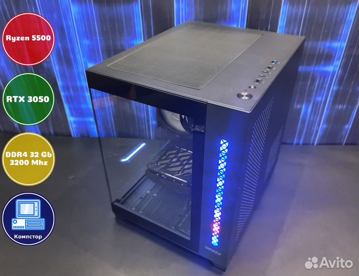 Мощный пк AMD5500-RTX3050-32DDR4-FJA4536701928-A520