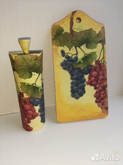 Разделочная доска дерево декупаж ручная работа