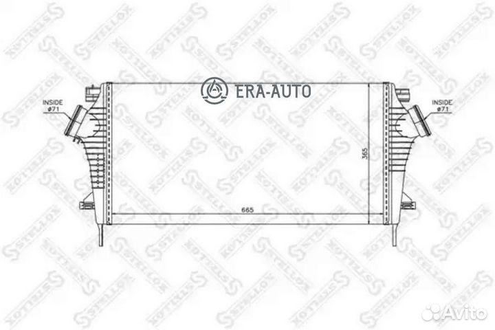 Stellox 1040209SX интеркулер\ Opel Insignia 1.6-2.8i 08