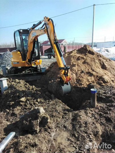 Мини экскаватор, ямобур