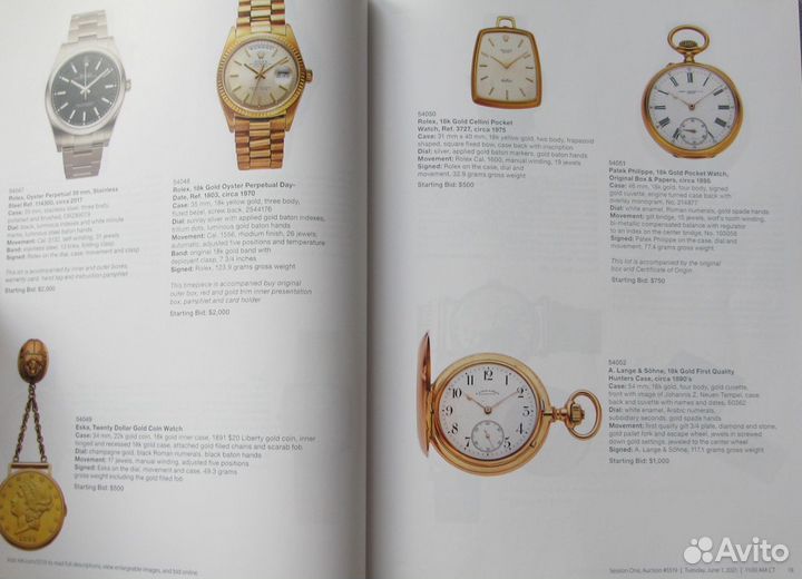 Аукционник heritage июнь 2021г часы наручные, карм