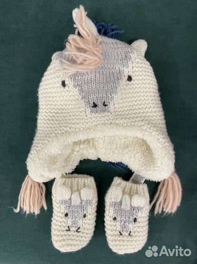 Детская шапка, варежки Marks Spencer