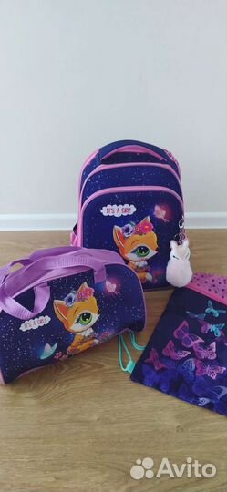 Рюкзак светящийся brauberg Little fox фиолетовый