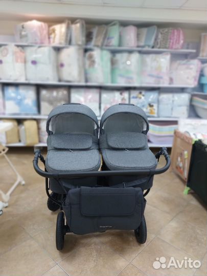 Коляска Charlotte Sity Duo (т.серая)