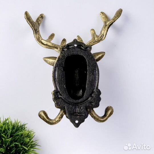 Вешалка чугун Олень под золото