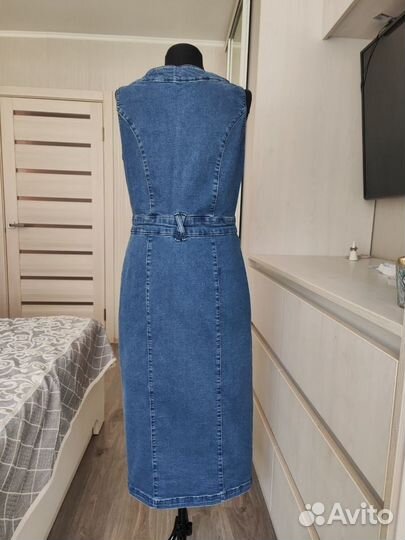 Платье сарафан джинсовый размер М