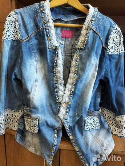 Джинсовая куртка р.48