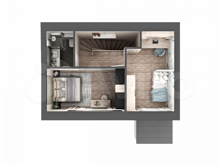 3-к. квартира, 75 м², 1/2 эт.