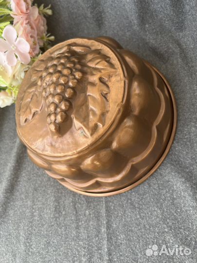Медная форма для выпечки, декоративная