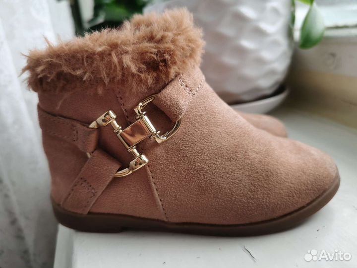 Замшевые ботинки 20-21 р